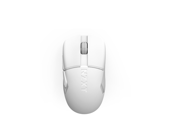 Top-down view of the White Lift Elite Wireless mouse